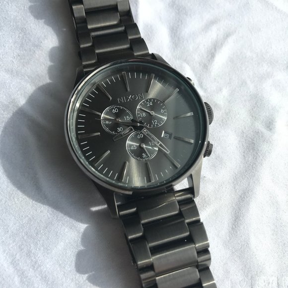 Nixon Sentry Chronograph Gunmetal Watch - Picture 1 of 10